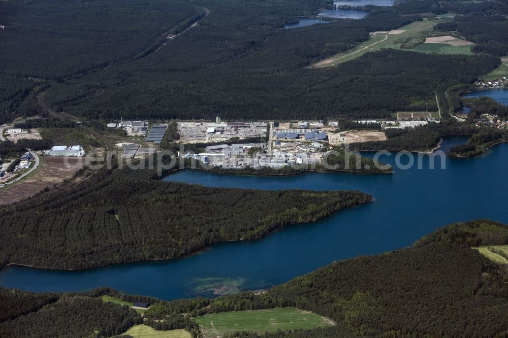 Aerial image Wackersdorf - Technical facilities in the industrial area Nord in Wackersdorf in the state Bavaria, Germany