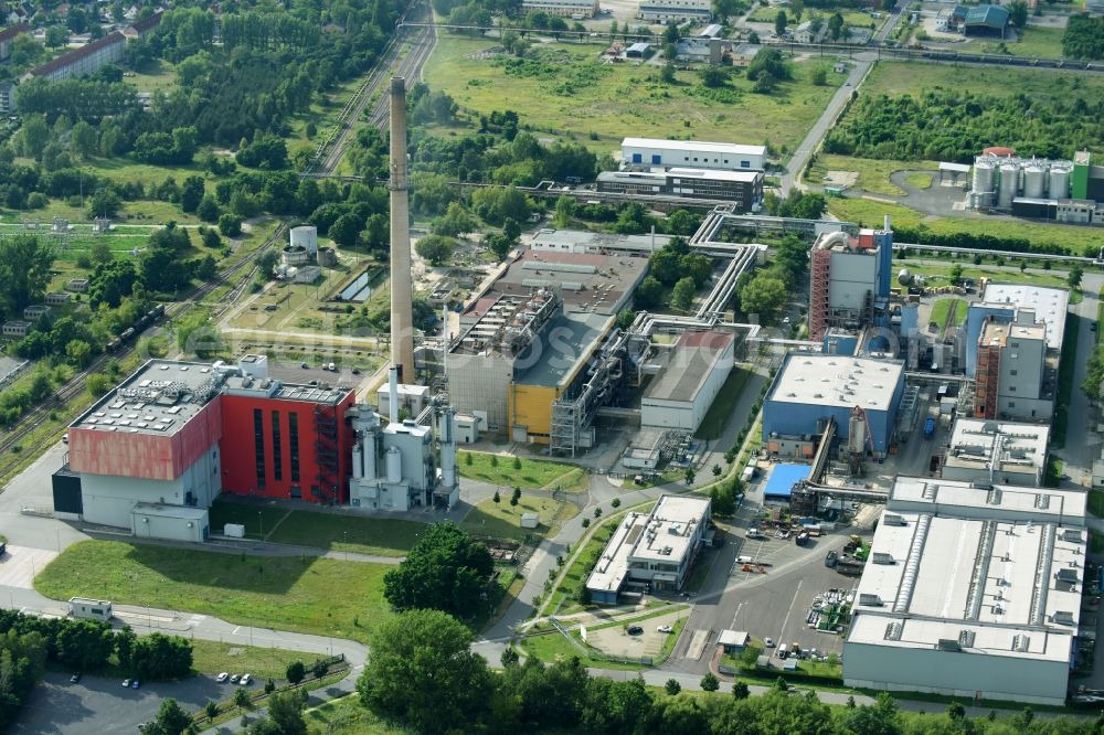 Aerial photograph Premnitz - Technical facilities in the industrial area Paul-Schlack-Strasse in the district Doeberitz in Premnitz in the state Brandenburg, Germany