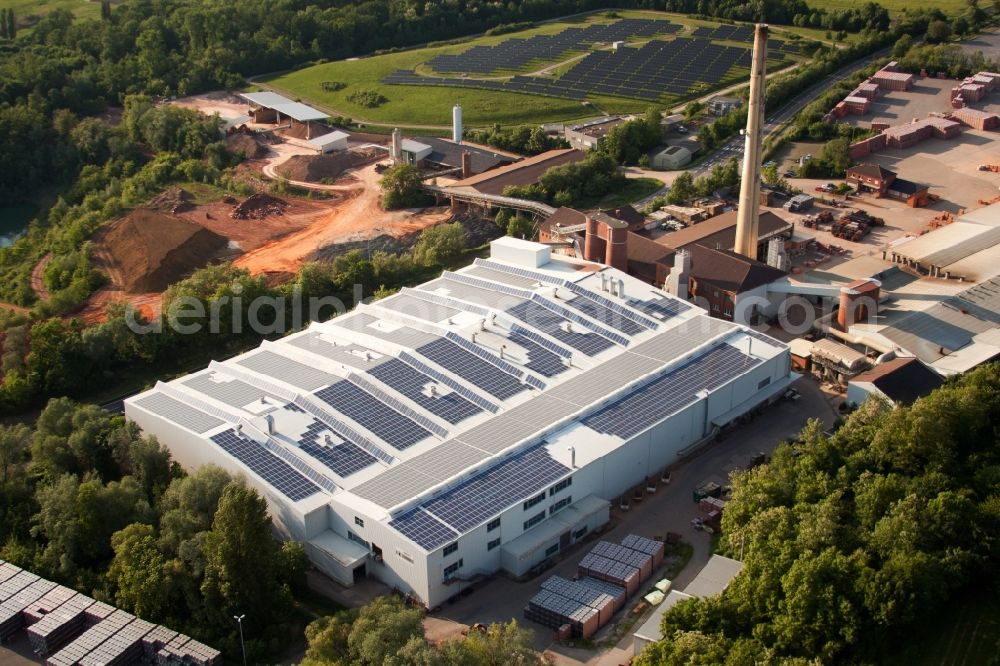 Aerial image Malsch - Technical facilities in the industrial area WIENERBERGER MALSCH in the district Rot in Malsch in the state Baden-Wuerttemberg