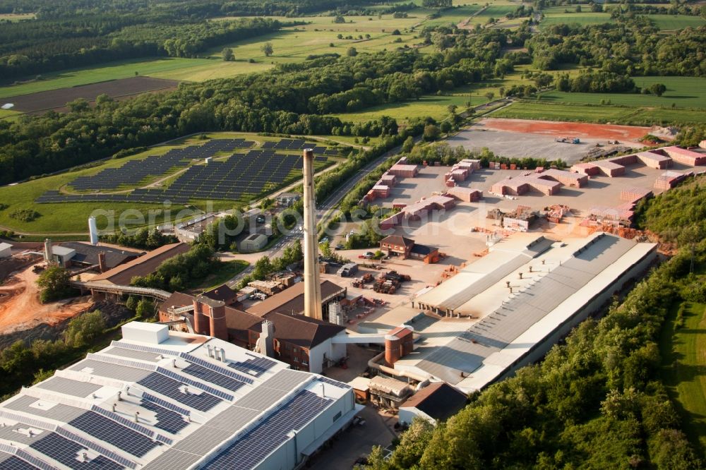 Aerial photograph Malsch - Technical facilities in the industrial area WIENERBERGER MALSCH in the district Rot in Malsch in the state Baden-Wuerttemberg