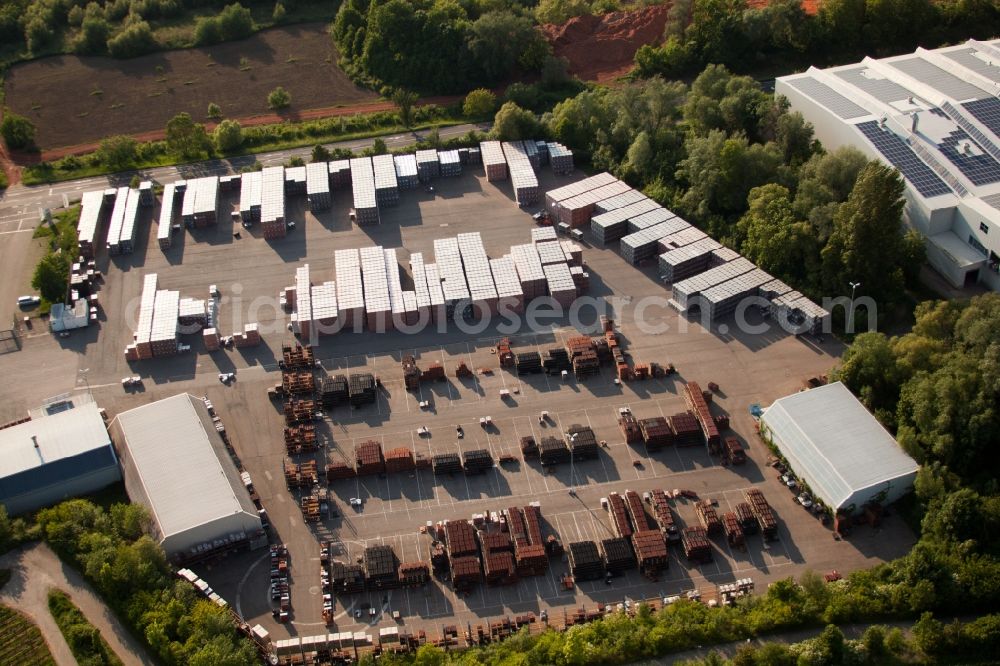 Aerial image Malsch - Technical facilities in the industrial area WIENERBERGER MALSCH in the district Rot in Malsch in the state Baden-Wuerttemberg