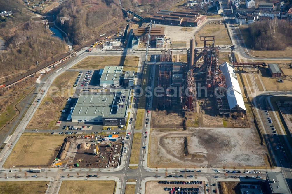 Aerial image Dortmund - Technical equipment and production facilities on the former blast furnace site Phoenix - West in Hoerde in Dortmund in North Rhine-Westphalia