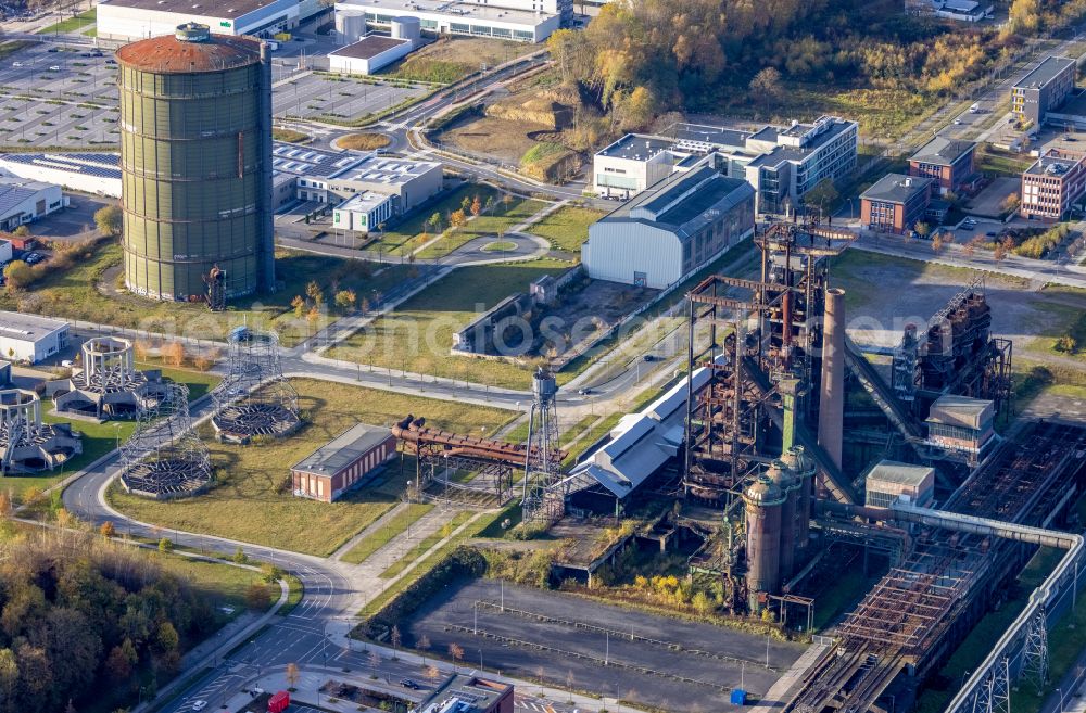 Dortmund from the bird's eye view: Technical facilities and production halls on the Phoenix-West site in the district Hoerde in Dortmund in the state North Rhine-Westphalia, Germany