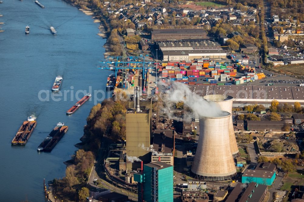 Aerial image Duisburg - Technical equipment and production facilities of the steelworks on Mannesmannstrasse in the district Huettenheim in Duisburg in the state North Rhine-Westphalia, Germany