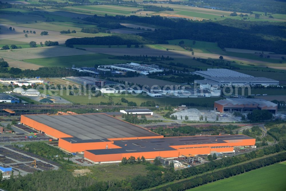 Aerial photograph Peine - Technical equipment and production facilities of the steelworks Peiner Traeger GmbH in Peine in the state Lower Saxony