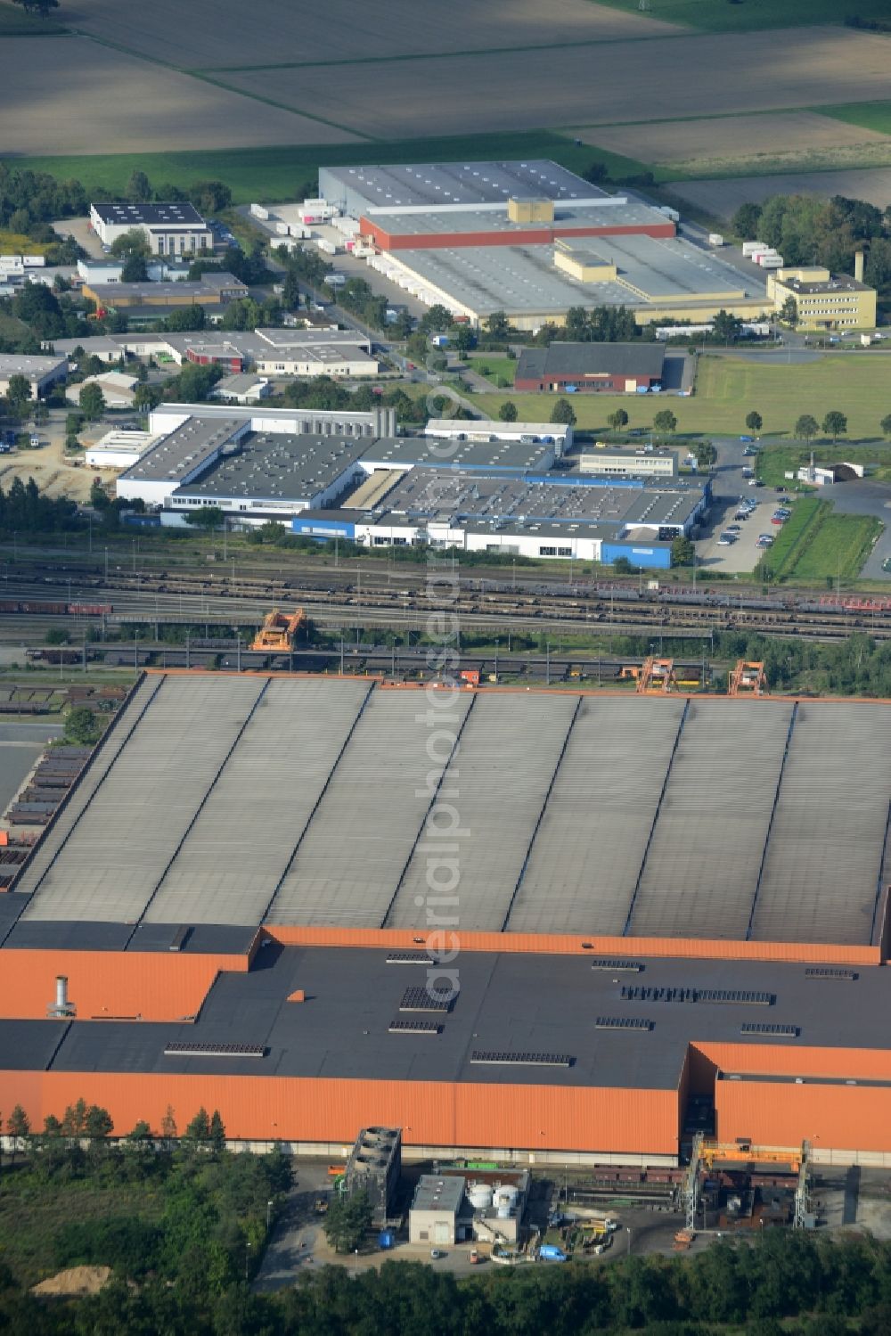 Aerial photograph Peine - Technical equipment and production facilities of the steelworks Peiner Traeger GmbH in Peine in the state Lower Saxony