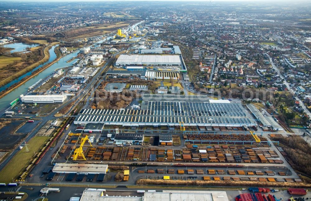 Aerial image Hamm - Technical equipment and production facilities of the steelworks Salzgitter Mannesmann Precision GmbH in Hamm in the state North Rhine-Westphalia