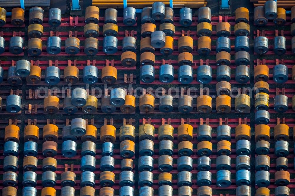 Hamm from the bird's eye view: Technical equipment and production facilities of the steelworks Salzgitter Mannesmann Precision GmbH in Hamm in the state North Rhine-Westphalia