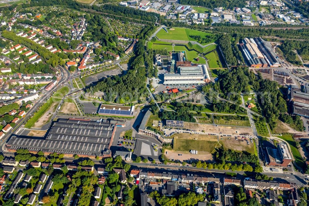 Aerial photograph Bochum - Technical equipment and production facilities of ThyssenKrupp Steel AG at Westpark in Bochum in North Rhine-Westphalia