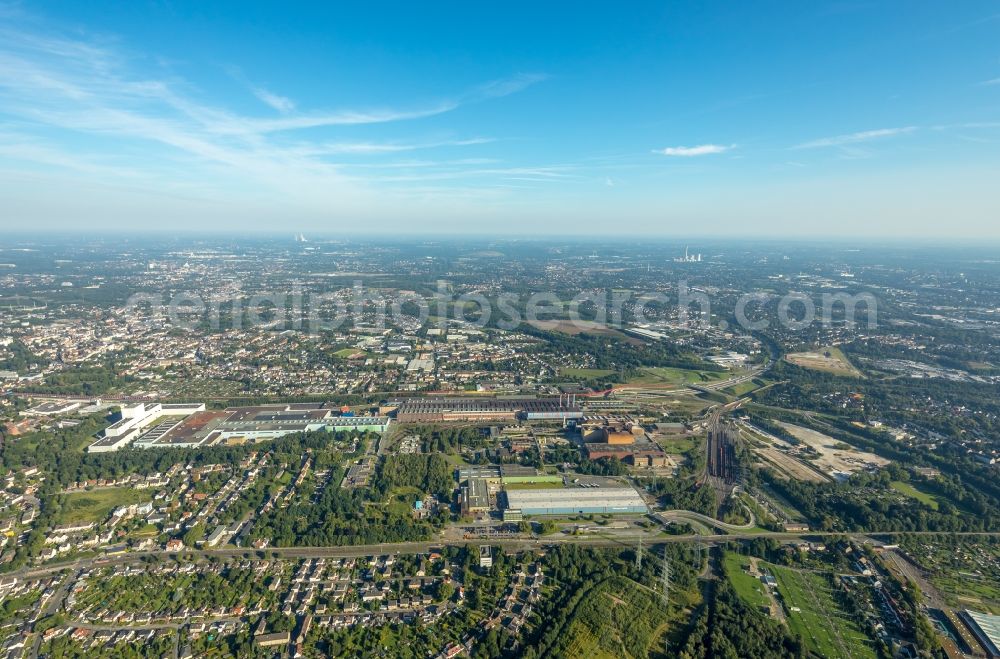 Aerial photograph Bochum - Technical equipment and production facilities of the steelworks of thyssenkrupp Steel Europe AG in the district Wattenscheid in Bochum in the state North Rhine-Westphalia, Germany