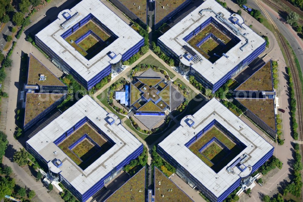 Aerial image Hennigsdorf - Grounds of the Blue Wonder Technology Center in Hennigsdorf in Brandenburg. The technology park Hennigsdorf North offers a business park land for commercial, industrial, service and production