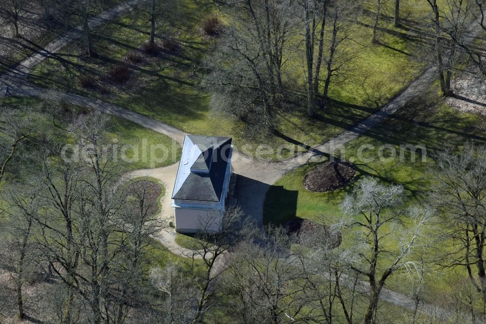 Aerial image Eichenzell - Teahouse in the park in Eichenzell in Hesse