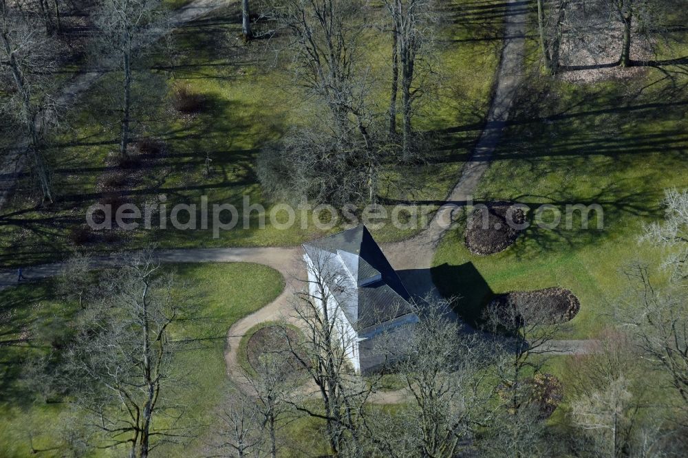 Eichenzell from above - Teahouse in the park in Eichenzell in Hesse