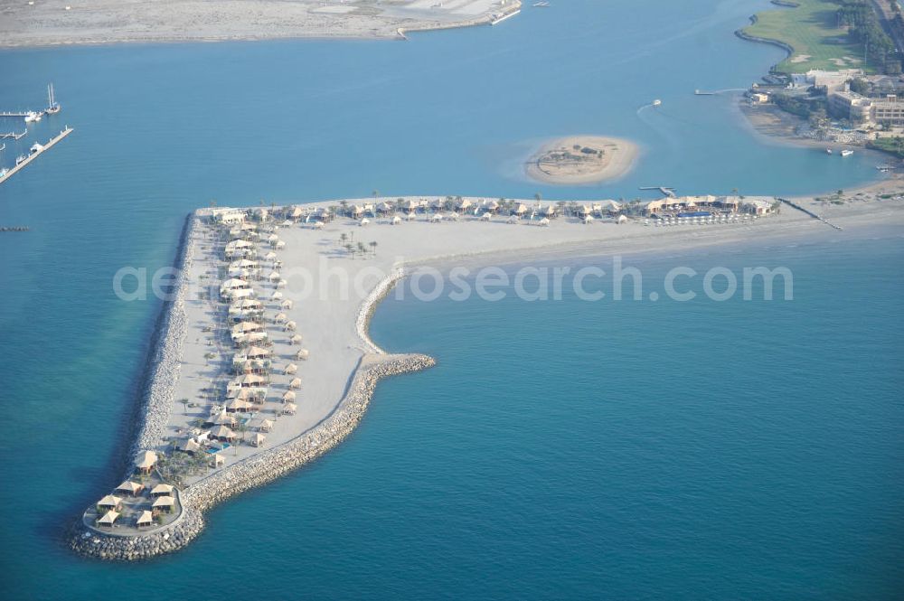 Aerial image Ras Al Khaimah - Part of the complex of the Al Hamra Fort Hotel & Beach Resort in the arab emirate Ras Al Khaimah. The resort is part of the construction project Al Hamra Village which is realized by the state-owned company Al Hamra Real Estate