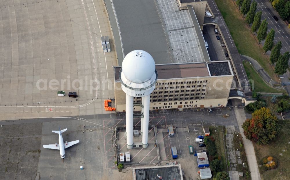 Aerial image Berlin OT Tempelhof - View of a part of the airport Berlin-Tempelhof