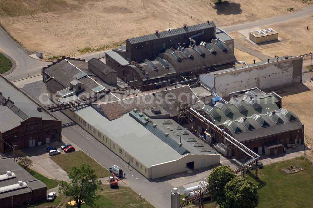 Aerial photograph Eilenburg - Blick auf einen Teil des Gewerbegebiet Eilenburg-Ost. Zur Zeit werden Fabrikhallen abgerissen und es siedelt sich Kleingewerbe an. Kontakt: 04838 Eilenburg, Email: webmaster@eilenburg.de