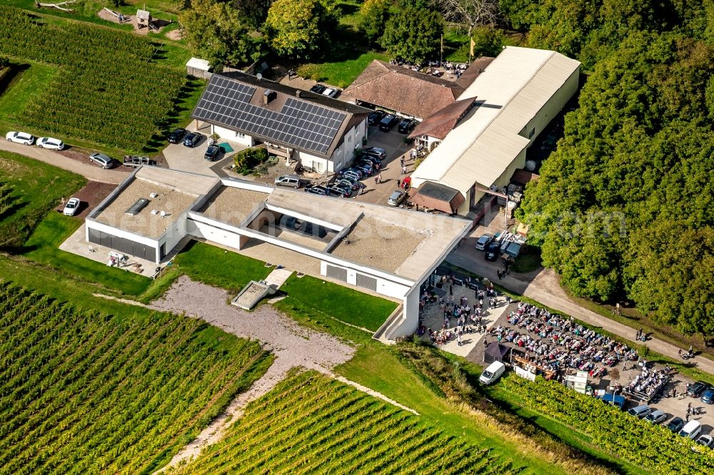 Aerial image Ettenheim - Participants at the event area kultur and Wein in Weingut Weber in Ettenheim in the state Baden-Wurttemberg, Germany