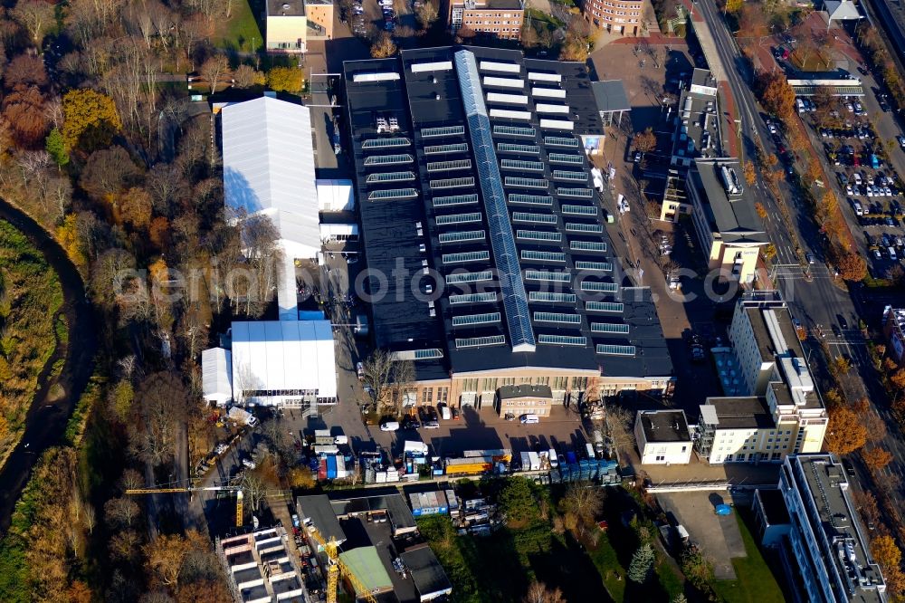 Göttingen from above - Participants at the event area of Profi Service Tage in Goettingen in the state Lower Saxony, Germany