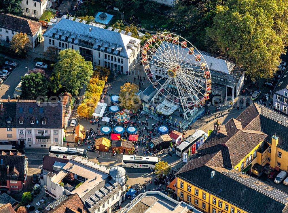 Aerial photograph Lahr/Schwarzwald - Participants at the event area Chrysanthema Lahr in Lahr/Schwarzwald in the state Baden-Wurttemberg, Germany