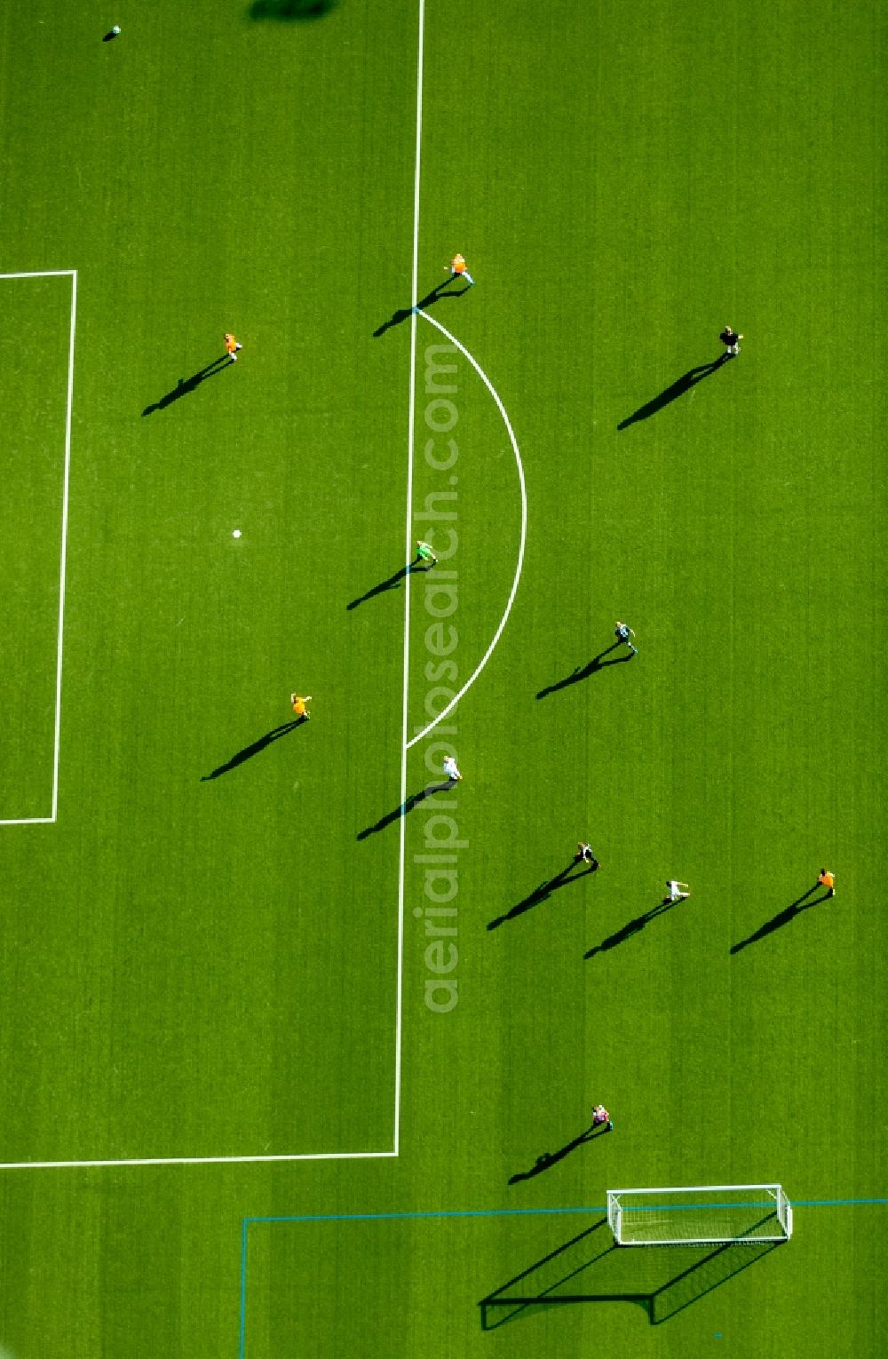 Aerial image Sprockhövel - Participants of the training at the sport area in Sprockhoevel in the state North Rhine-Westphalia