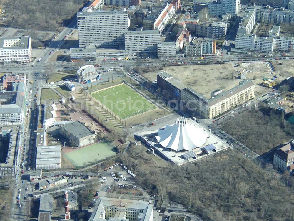 Aerial photograph Berlin - KREUZBERG - Tempodrom in Berlin-Kreuzberg. 13.03.03