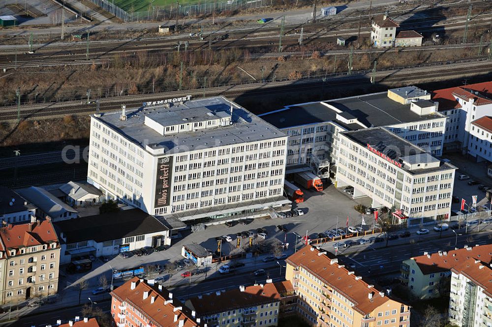 Aerial photograph München Laim - View of the Tengelmann Landsberger St. in Munich / Laim