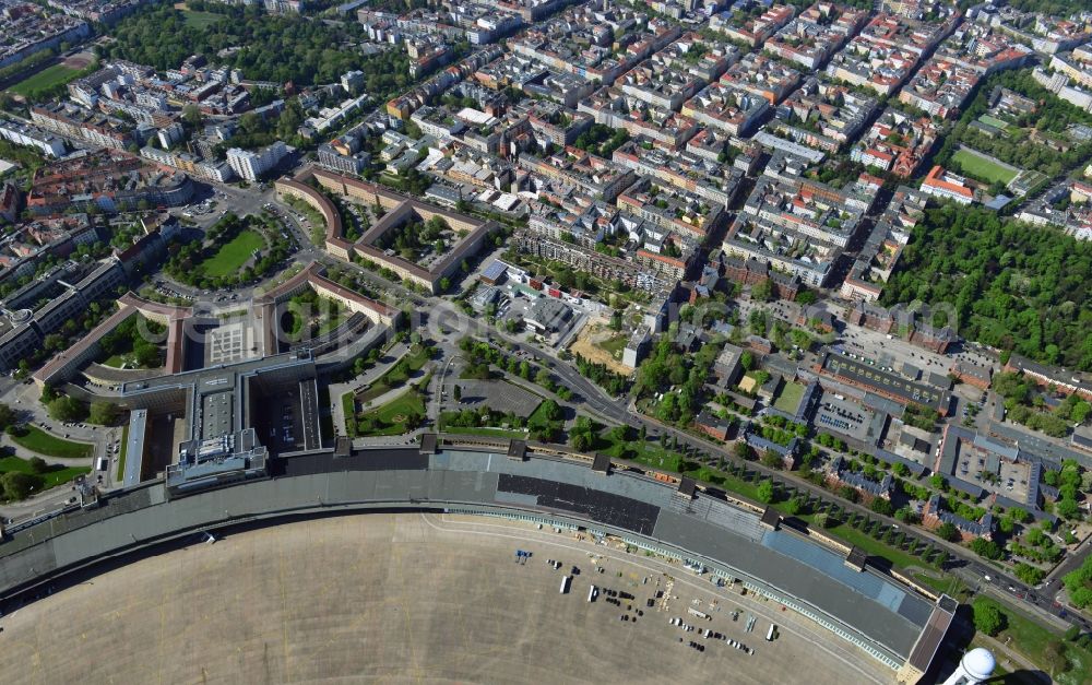 Aerial photograph Berlin Tempelhof - View of the disused airport Berlin - Tempelhof