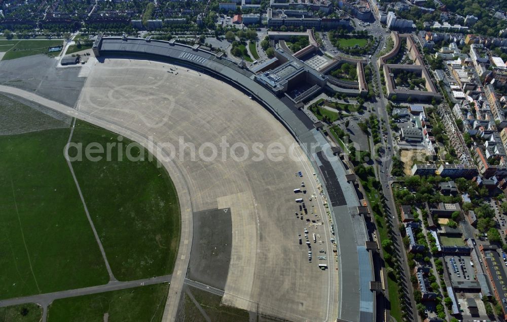 Berlin Tempelhof from the bird's eye view: View of the disused airport Berlin - Tempelhof