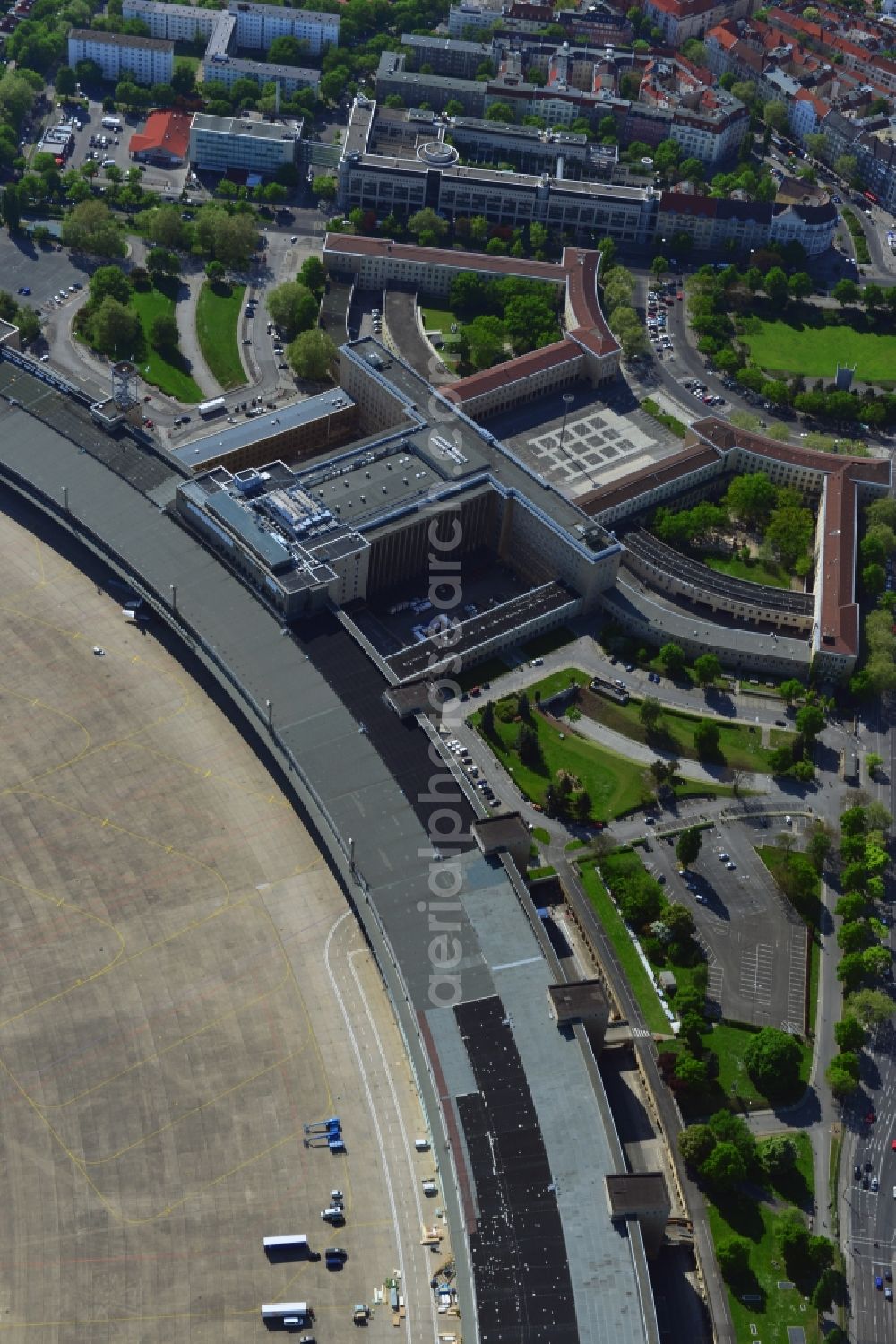 Aerial image Berlin Tempelhof - View of the disused airport Berlin - Tempelhof