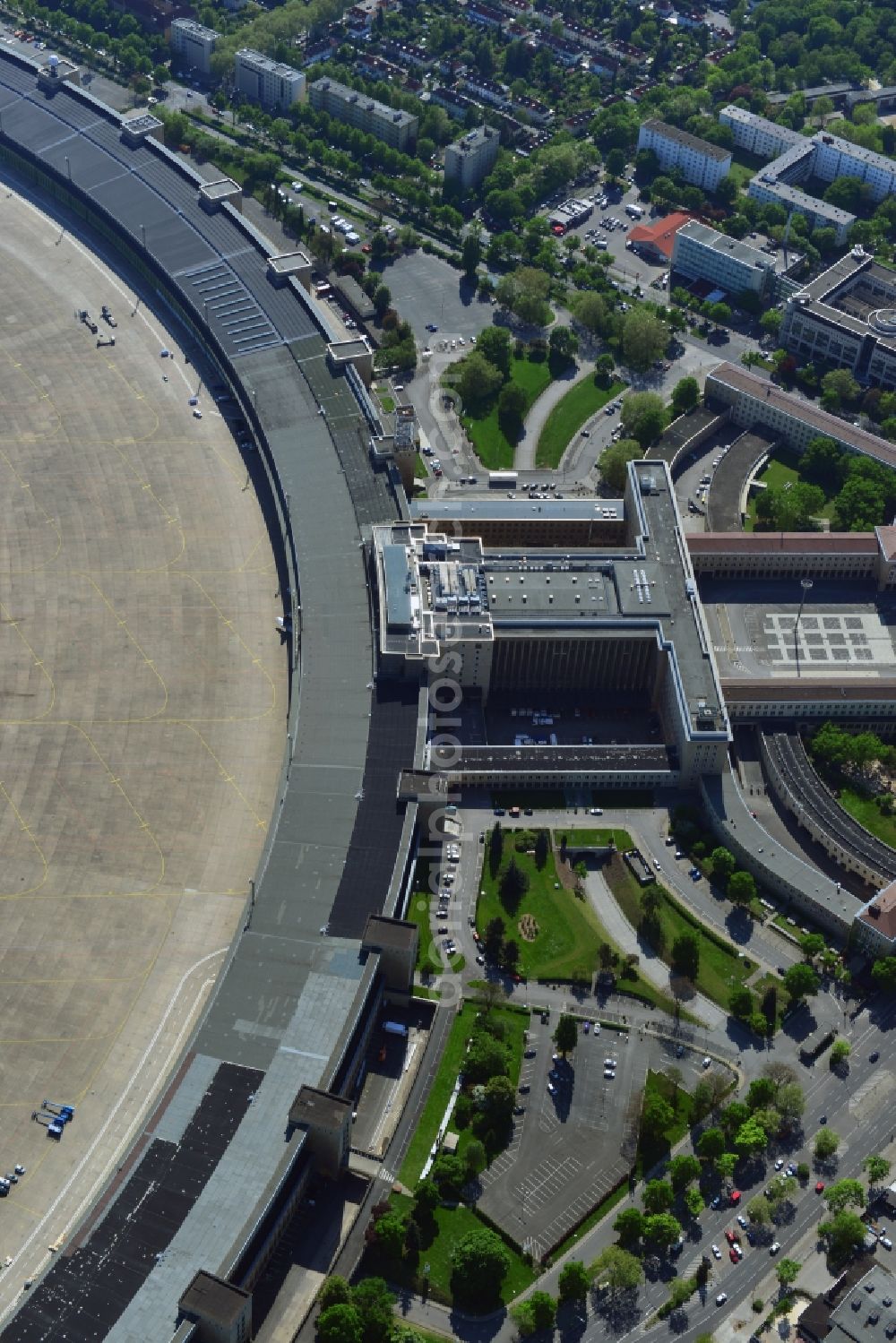 Berlin Tempelhof from above - View of the disused airport Berlin - Tempelhof