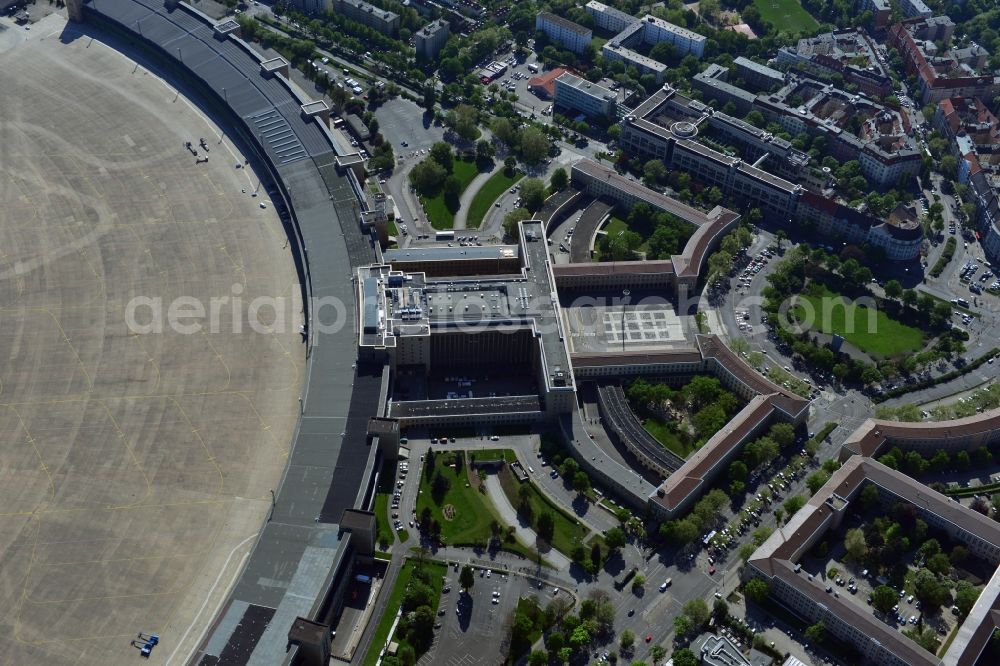 Berlin Tempelhof from the bird's eye view: View of the disused airport Berlin - Tempelhof