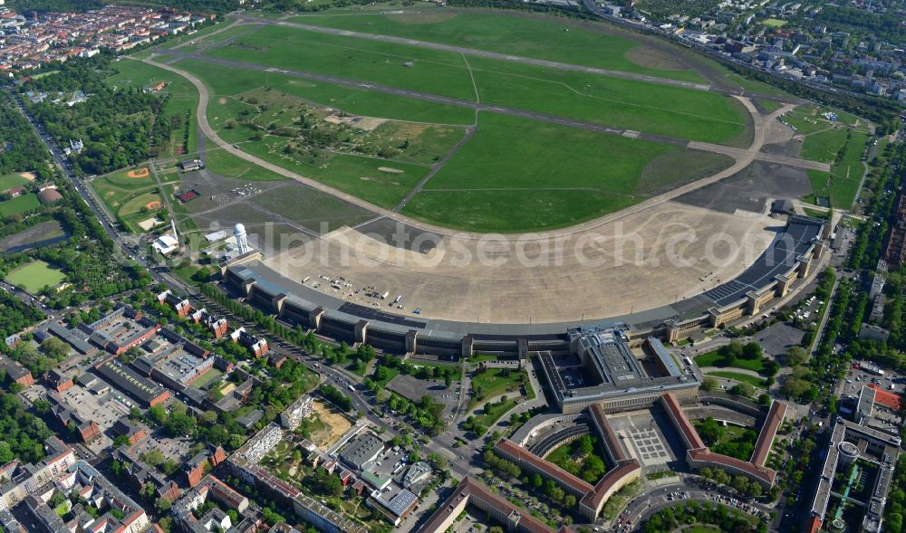 Aerial photograph Berlin Tempelhof - View of the disused airport Berlin - Tempelhof