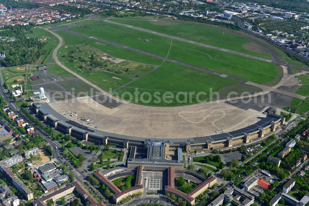 Berlin Tempelhof from above - View of the disused airport Berlin - Tempelhof