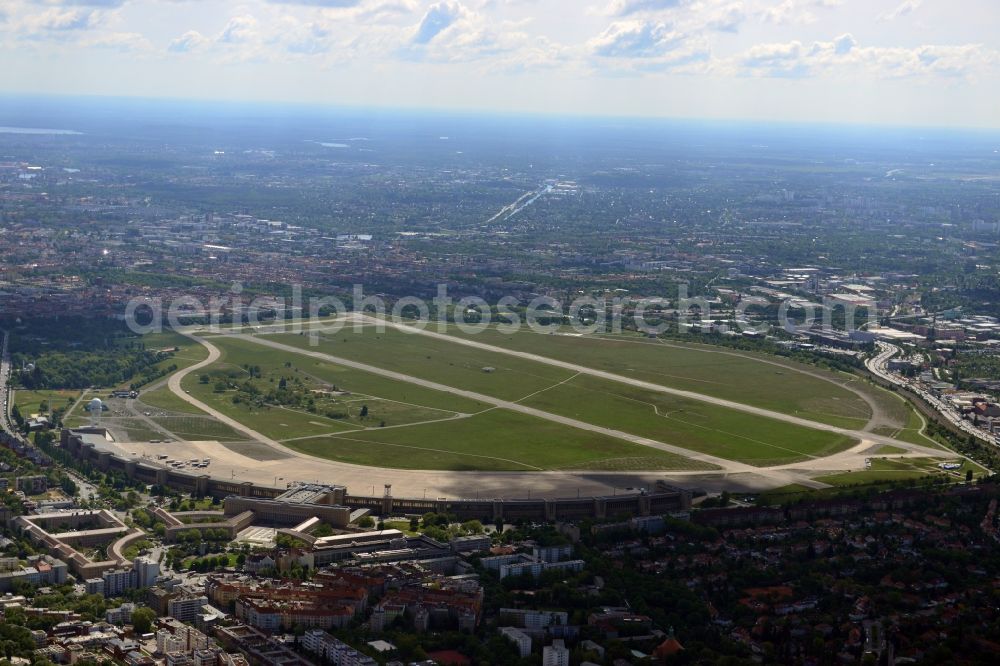 Berlin Tempelhof from above - View of the disused airport Berlin - Tempelhof