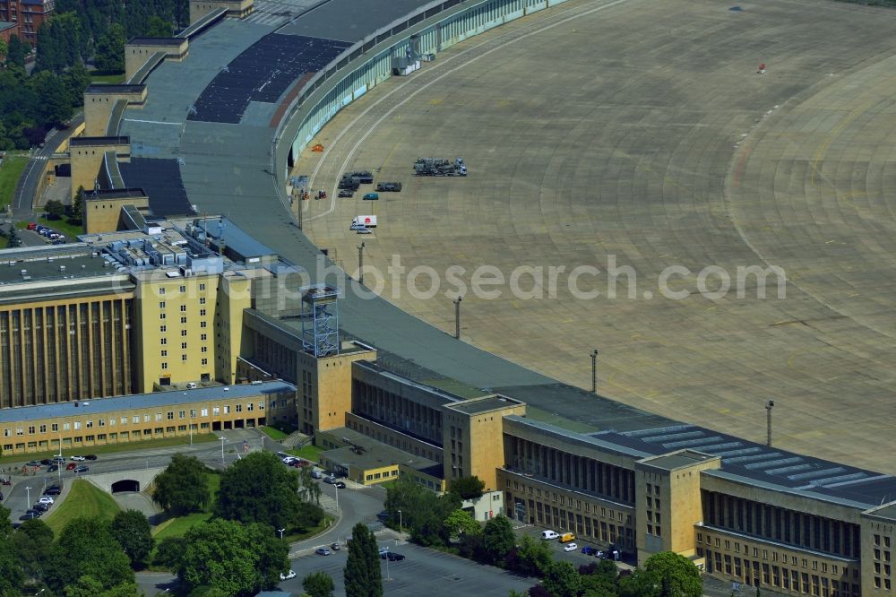 Berlin Tempelhof from the bird's eye view: View of the disused airport Berlin - Tempelhof