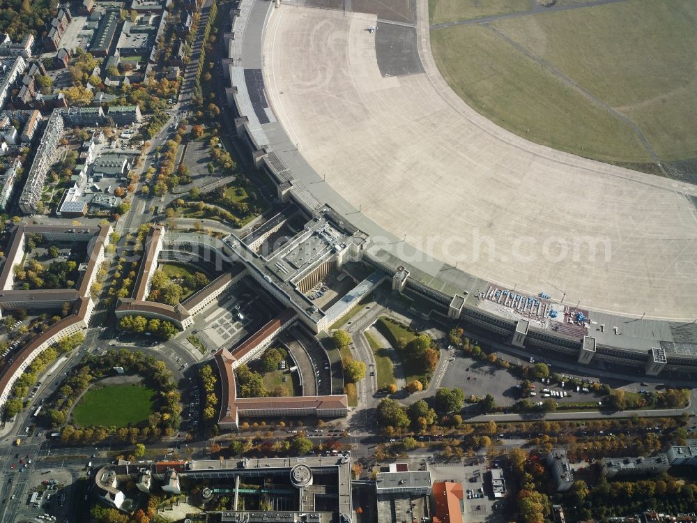 Aerial image Berlin Tempelhof - View of the disused airport Berlin - Tempelhof