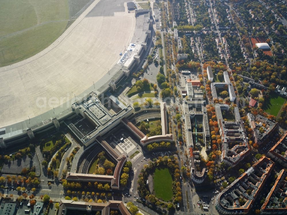 Berlin Tempelhof from above - View of the disused airport Berlin - Tempelhof