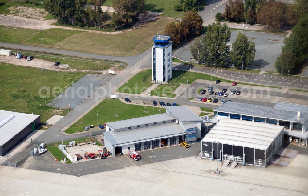 Aerial photograph Cochstedt - Terminal and runway of the airport Cochstedt in Saxony-Anhalt