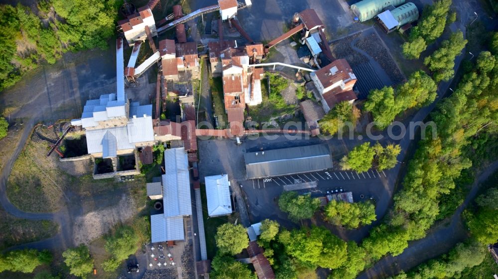 Enspel from above - Tertiary and industrial adventure park Stoeffel in Enspel in the state Rhineland-Palatinate, Germany