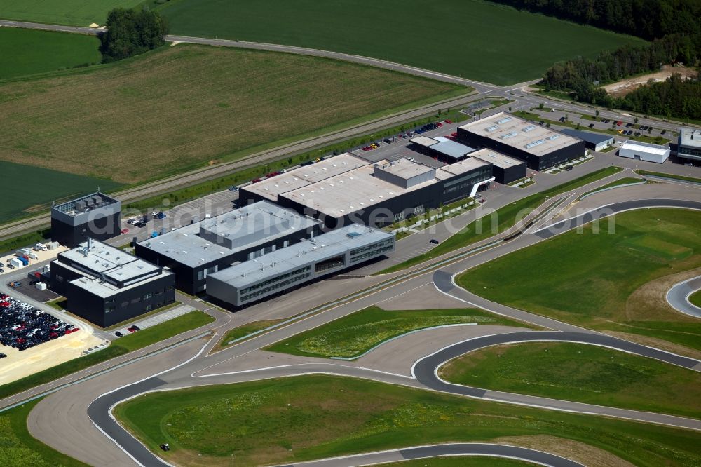 Aerial photograph Neuburg an der Donau - Test track and practice area for training in the driving safety center Audi driving experience in Neuburg an der Donau in the state Bavaria