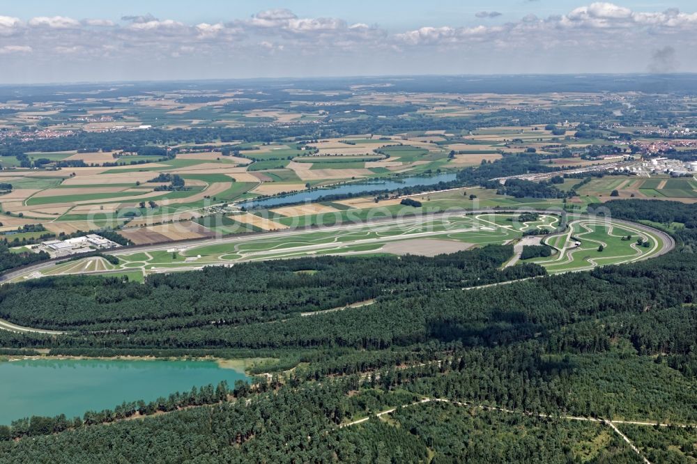 Aerial photograph Neustadt an der Donau - Terrain of the Audi car test track in Schwaig near Neustadt an der Donau in the state of Bavaria