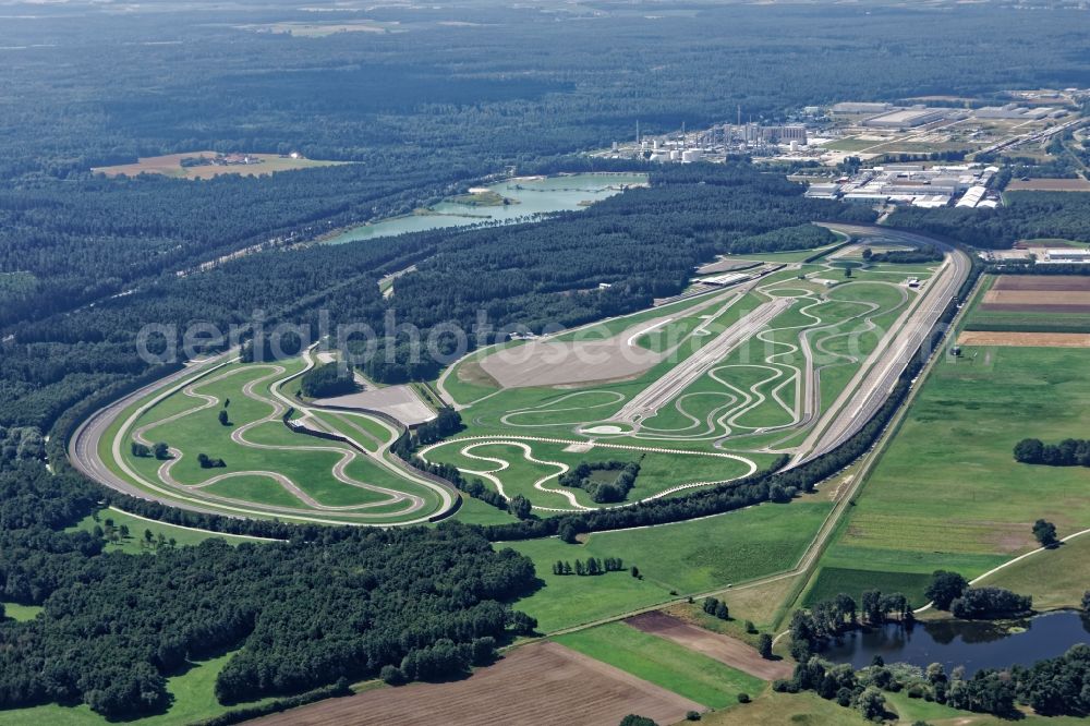 Aerial image Neustadt an der Donau - Terrain of the Audi car test track in Schwaig near Neustadt an der Donau in the state of Bavaria