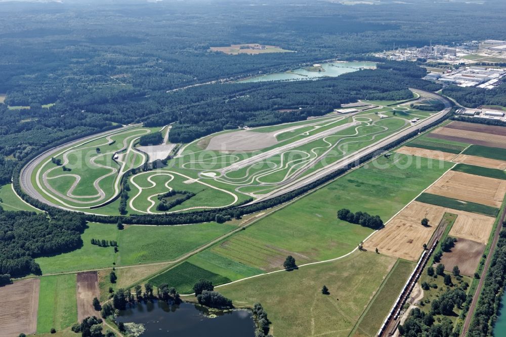 Aerial photograph Neustadt an der Donau - Terrain of the Audi car test track in Schwaig near Neustadt an der Donau in the state of Bavaria