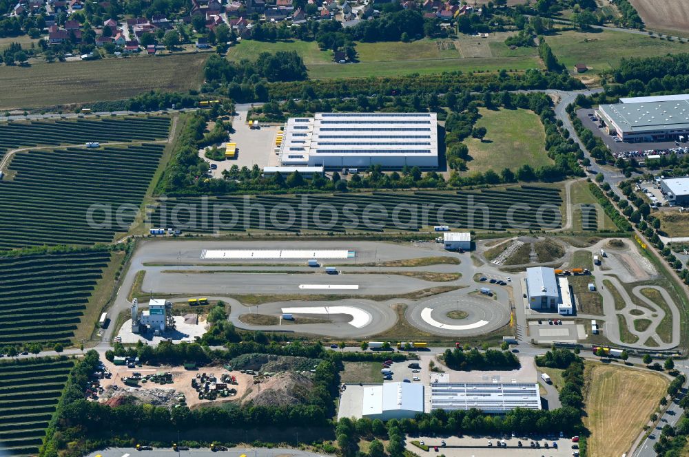 Aerial photograph Nohra - Test track and practice area for training in the driving safety center ADAC Hessen-Thueringen Fahrsicherheitszentrum Thueringen in Nohra in the state Thuringia, Germany