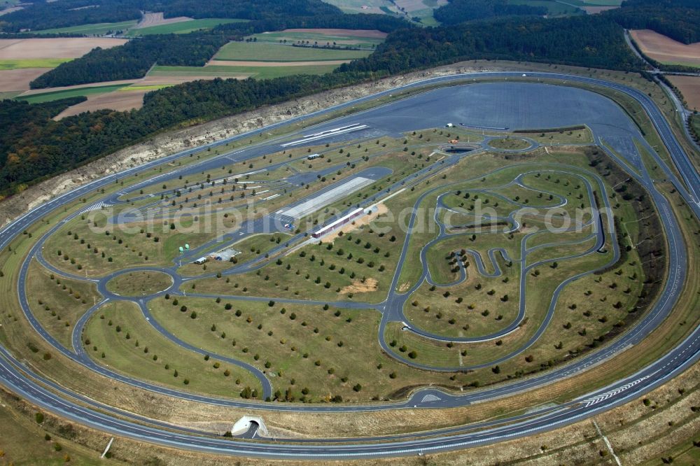 Aerial photograph Boxberg - Test track and practice area for training in the driving safety center Robert-Bosch-Strasse in the district Windischbuch in Boxberg in the state Baden-Wuerttemberg