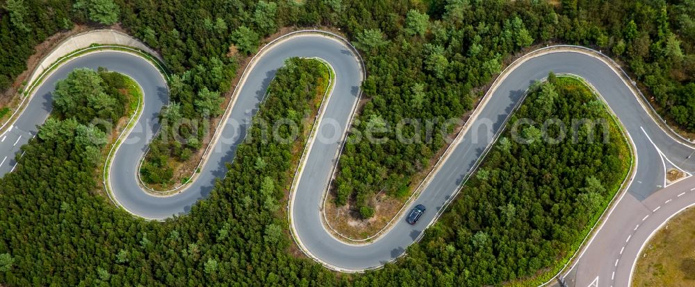 Aerial photograph Wittingen - Test track and practice area for training in the driving safety center Volkswagen AG Testgelaende Ehra-Lessien in Wittingen in the state Lower Saxony