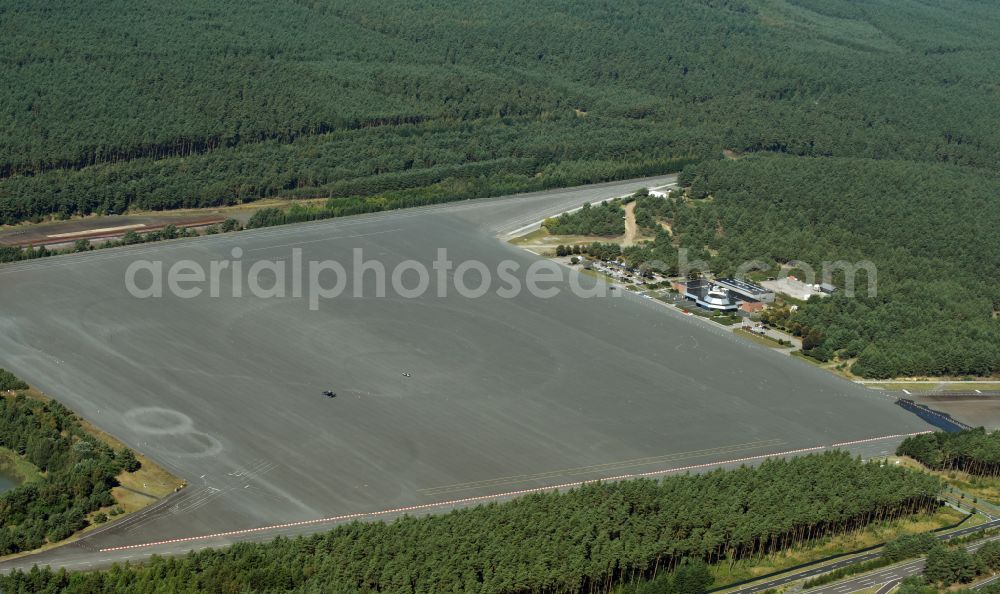 Aerial image Wittingen - Test track and practice area for training in the driving safety center and traffic training area Volkswagen AG test site Ehra-Lessien in a forest and woodland area in Wittingen in the state of Lower Saxony