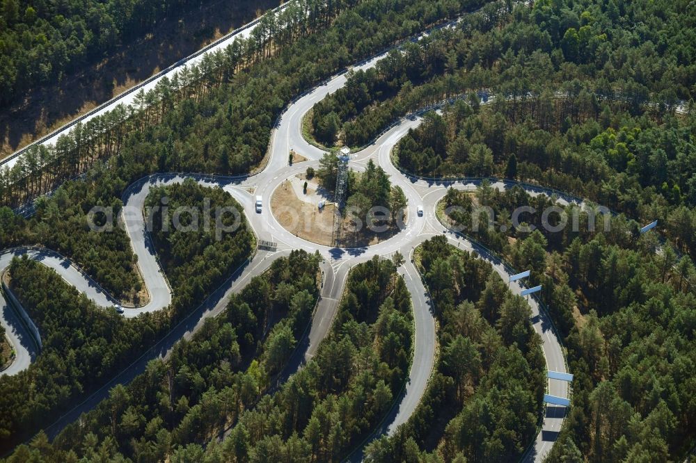 Aerial image Wittingen - Test track and practice area for training in the driving safety center Volkswagen AG Testgelaende Ehra-Lessien in Wittingen in the state Lower Saxony