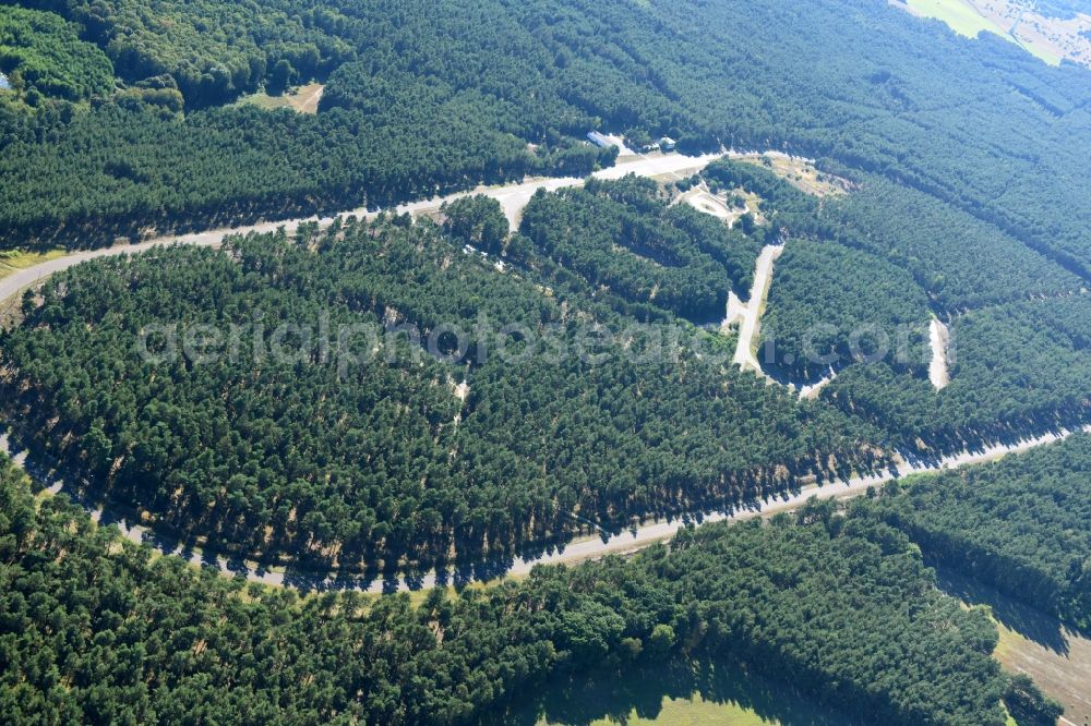 Aerial image Zossen - Test track and practice area for training in the driving safety center Fahrtechnikakademie Kallinchen in Zossen in the state Brandenburg