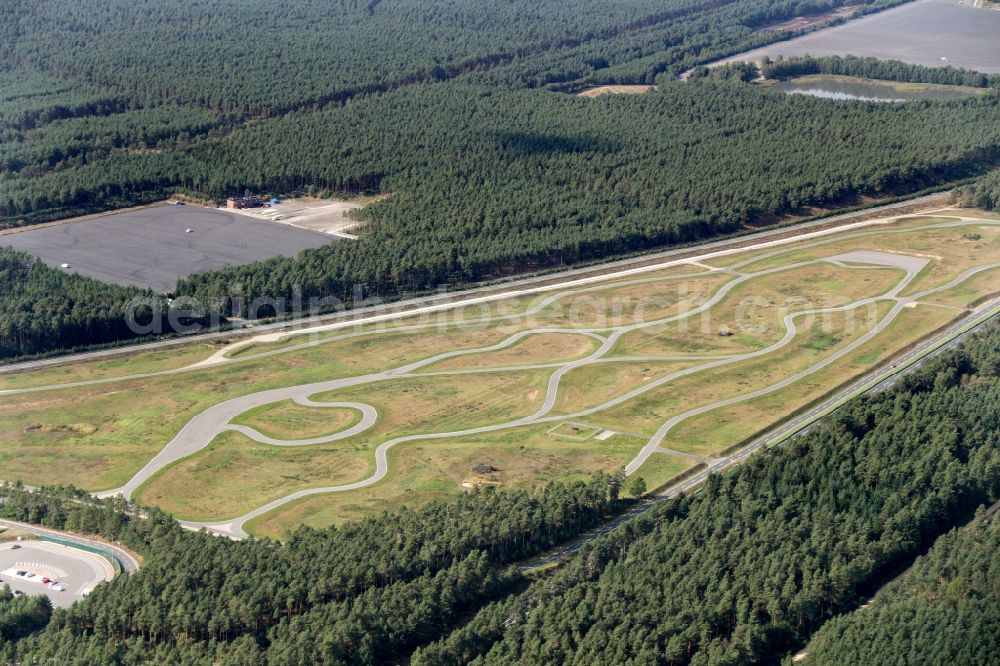 Aerial photograph Ehra-Lessien - Test track of in Ehra-Lessien Volkswagen AG in Lower Saxony. The Ehra-Lessien, also test site Ehra, site is a testing ground for motor vehicles of the Volkswagen AG. It is the biggest site worldwide